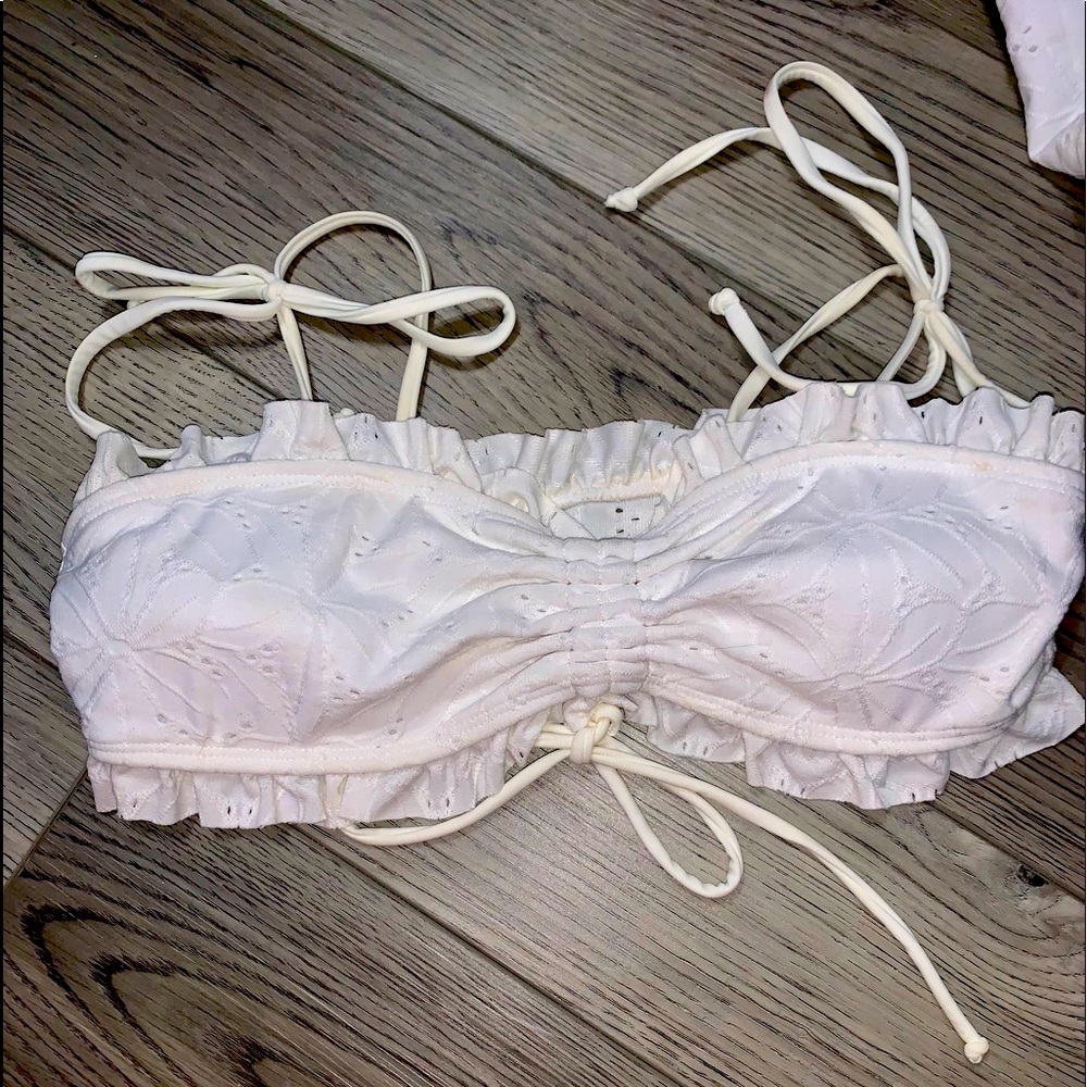 white detailed bikini